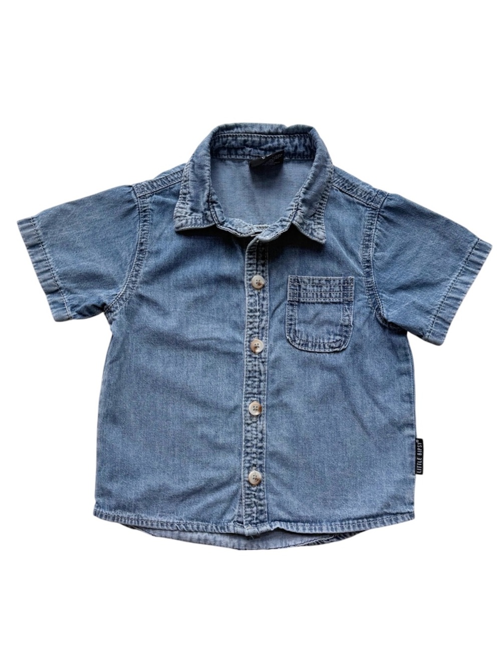 Little Bipsy Short Sleeved Denim Shirt 12-18M